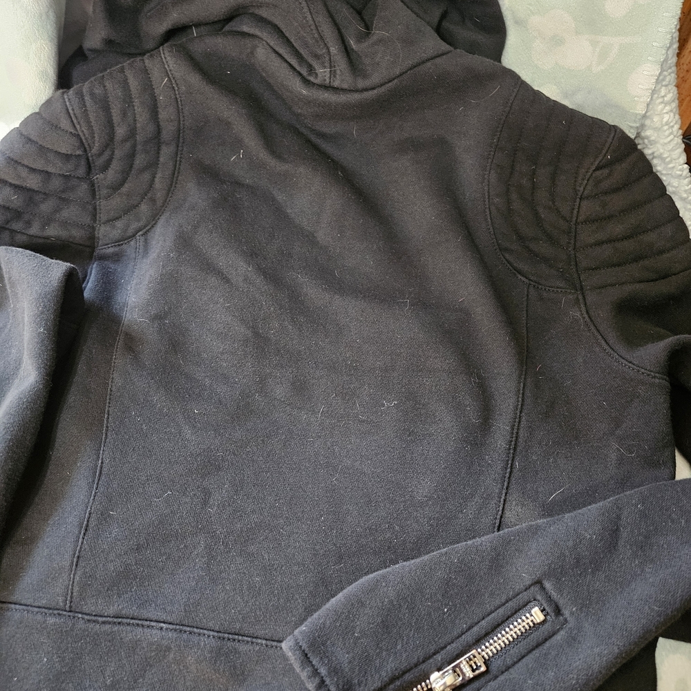 Harley-Davidson Vintage 1990s Biker Zip Cotton Black Jacket Medium EUC - Picture 9 of 16